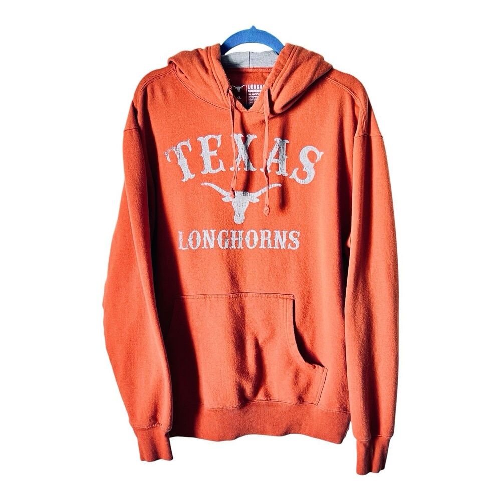 Vintage Texas Longhorn Burnt Orange Hoodie Size XL